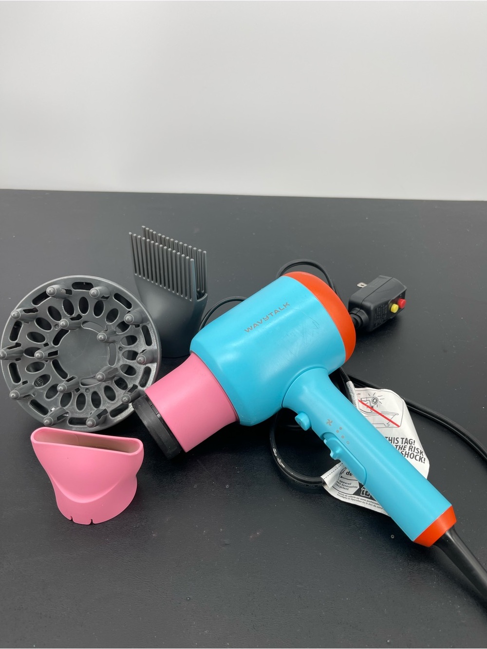 ⭐️Wavytalk Compact Turquoise and Pink  Hair Dryer with Nozzles
